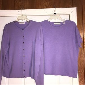 Valerie Stevens Tops - 💕Sale 100% cashmere 2-piece sweater set XL Valerie Stevens Tops - 💕Sale 100% cashmere 2-piece sweater set XL